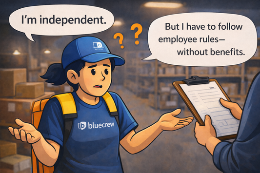 Bluecrew Independence With Rules and No Benefits The Gig Economy Playbook Image