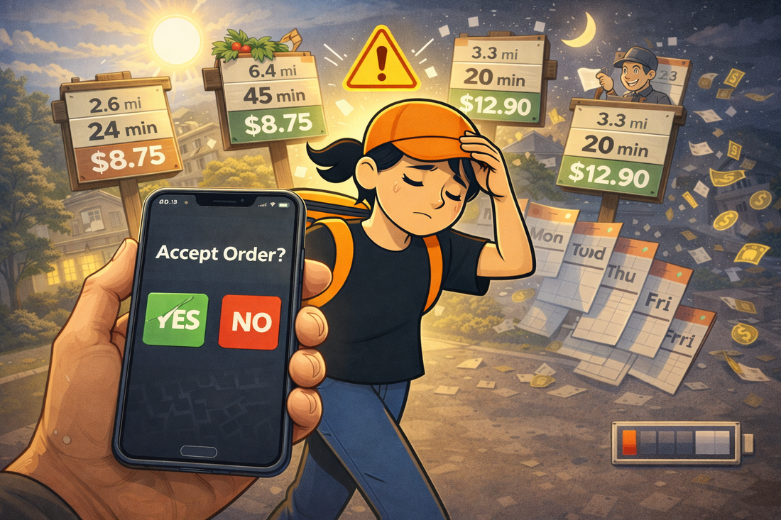 Stressed Over Which Order to Accept Gig Economy Worker 