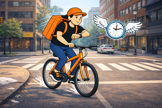 The Gig Economy Playbook Rider Cycling Looking at Time Fly