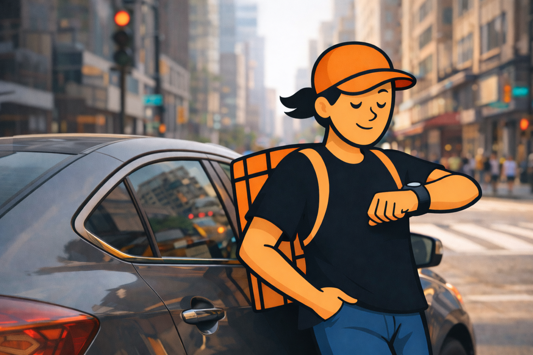 The Gig Economy Playbook Rider Uber/Lyft RideShare Waiting Checking on Time