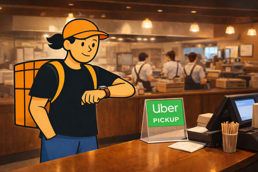 Uber Eats Gig Economy Playbook Worker Checking on Time Waiting on an Order to Pickup.png