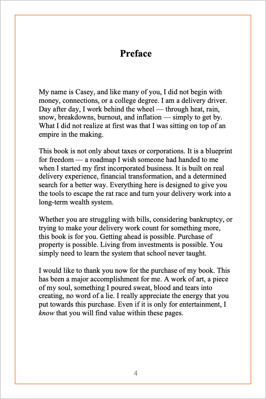 Preface Page The Gig Economy Playbook Condensed Canadian Edition