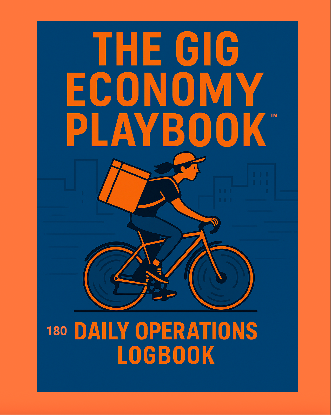 "The Gig Economy Playbook 180 Daily Operations Logbook book cover for gig workers tracking mileage, expenses, and income"