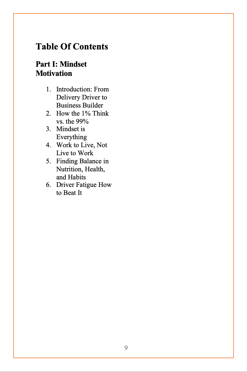 Table Of Contents The Gig Economy Playbook Canadian Edition Volume 1