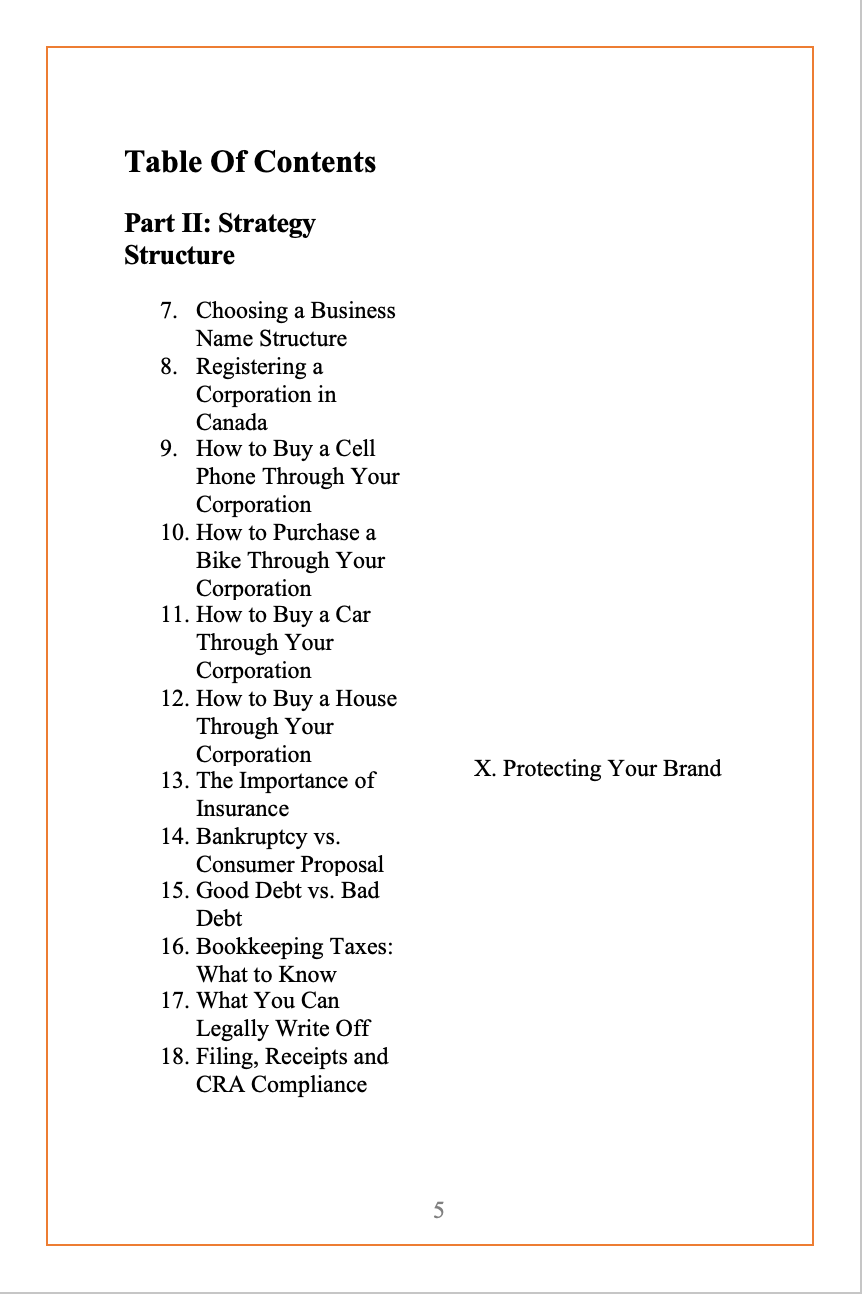 Table Of Contents Page The Gig Economy Playbook Volume 2